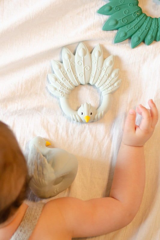 Natruba - Teether Peacock - Light Blue - Laadlee
