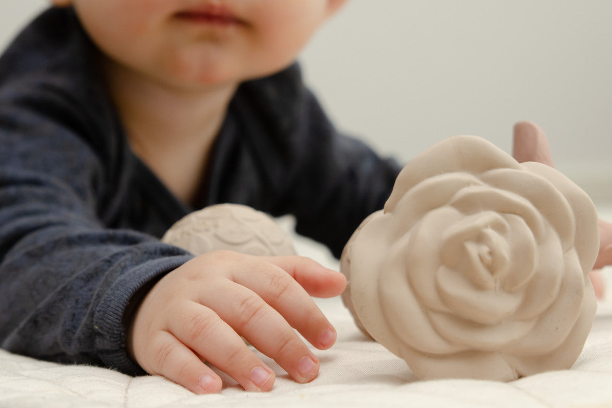 Natruba - Flower Rattle Rose - Beige - Laadlee