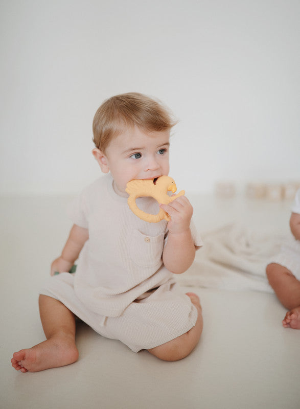 Natruba - Teether Parrot - Yellow - Laadlee