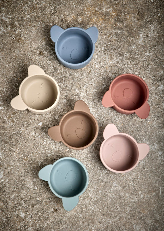 Nuuroo Rosa Silicone Snack Box Small 2-pack Koala - Mahogany - Laadlee