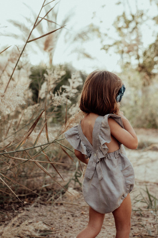 Sunday's Child The Lila Romper - Lavender Grey - Laadlee
