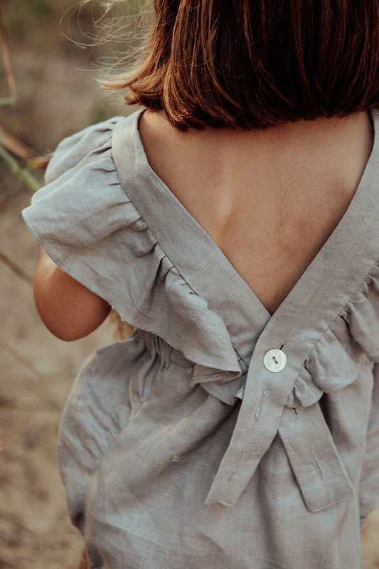 Sunday's Child The Lila Romper - Lavender Grey - Laadlee