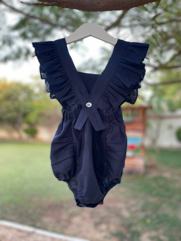 Sunday's Child The Lila Romper - Navy Blue - Laadlee