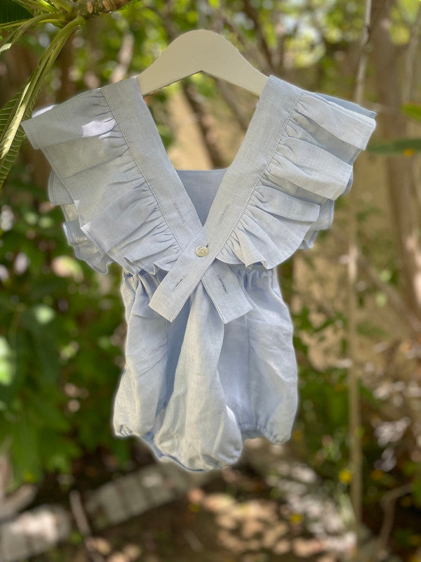 Sunday's Child The Lila Romper - Sky Blue - Laadlee