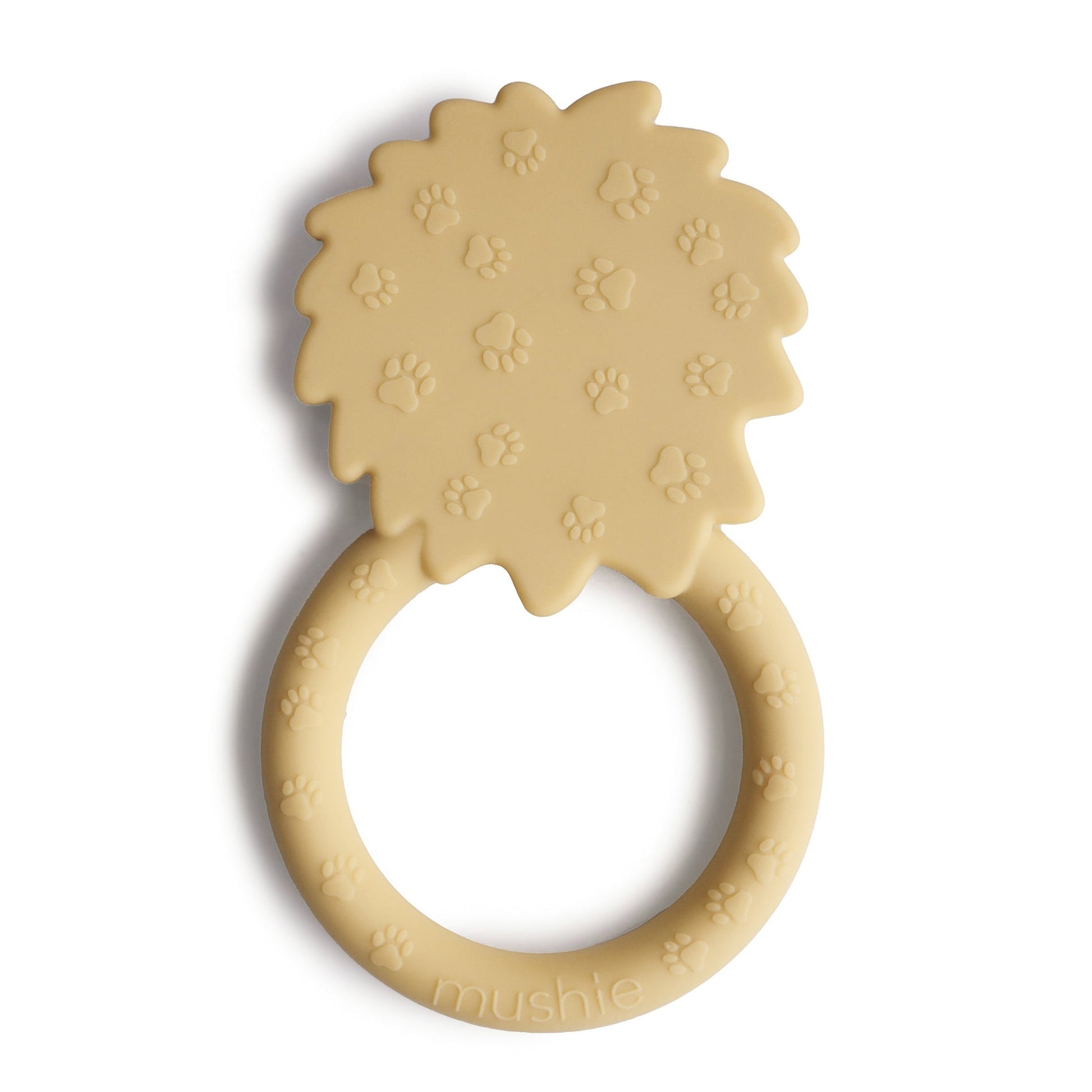 Mushie Teether Lion Soft Yellow - Laadlee