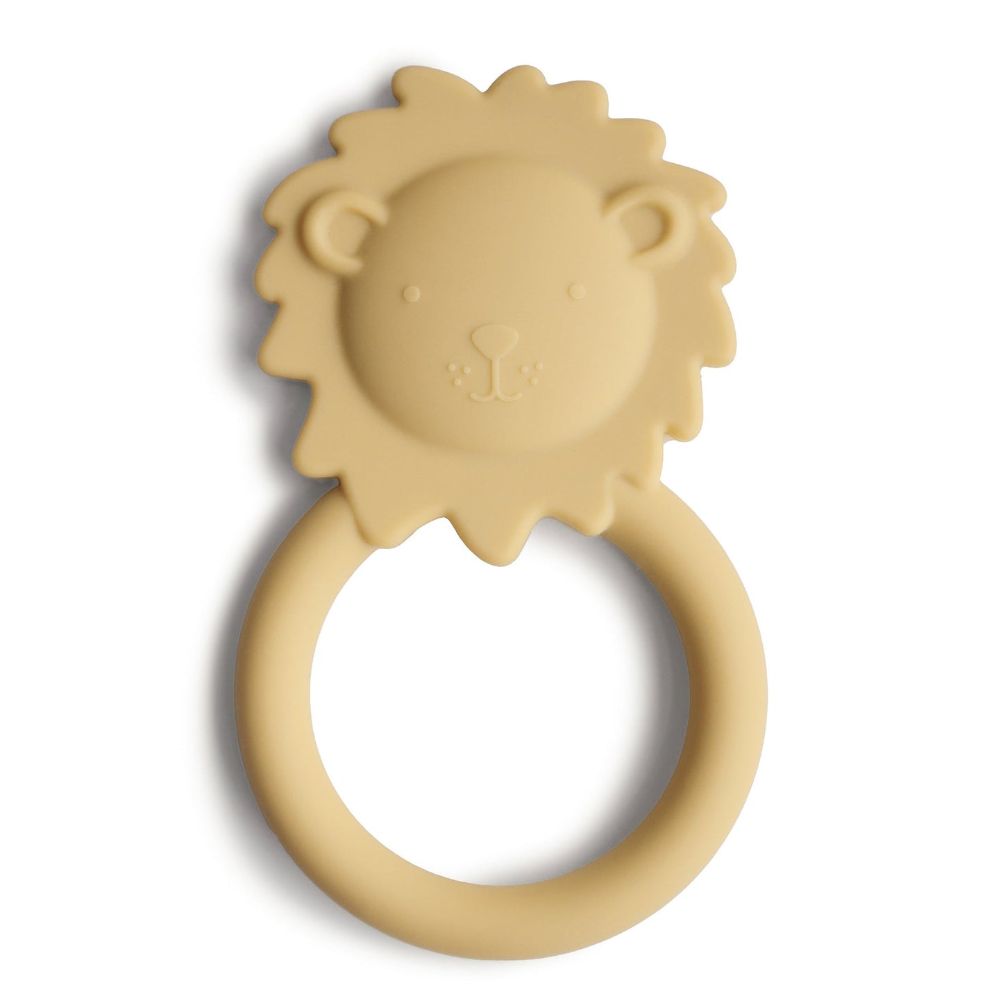 Mushie Teether Lion Soft Yellow - Laadlee