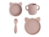 Nuuroo Lykke Silicone Dinner Set 4-pack Koala - Woodrose - Laadlee