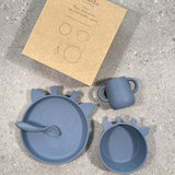 Nuuroo Lykke Silicone Dinner Set 4-pack Giraffe - Bering Sea - Laadlee