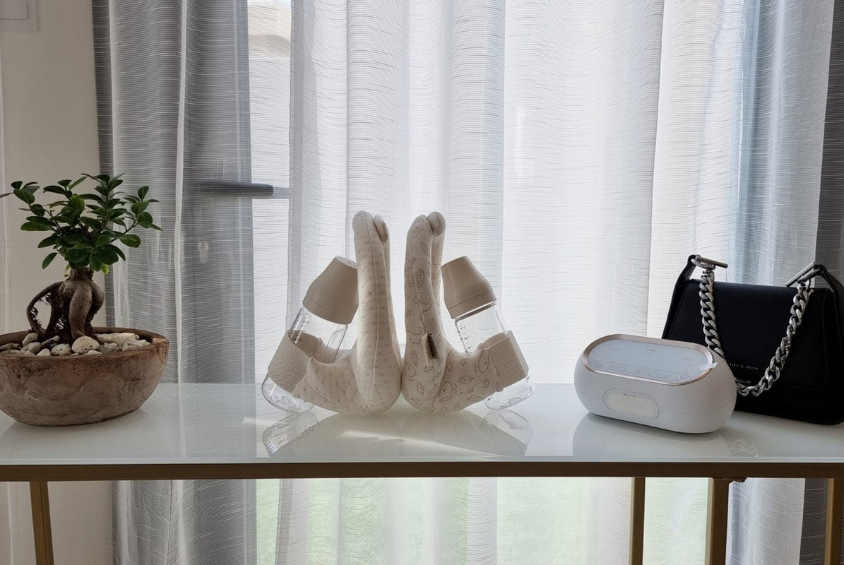 MyBebe - The Baby Self-Feeding Cushion - Little Whales - Laadlee