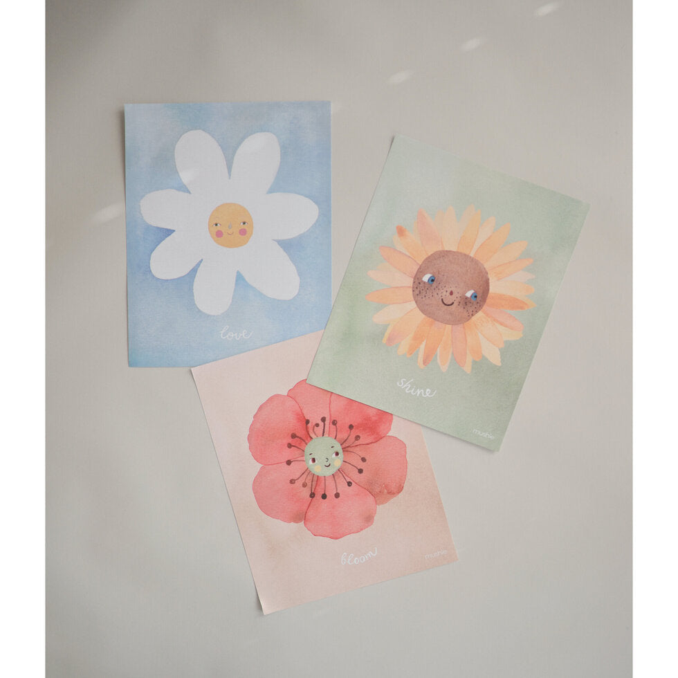 Mushie Posters 3-Pack Floral - Laadlee