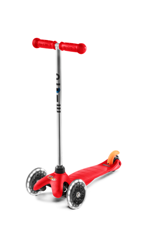 Micro Mini Classic Scooter with LED Wheels - Red - Laadlee