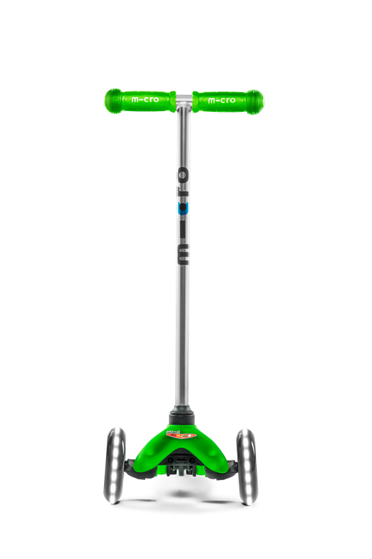 Micro Mini Classic Scooter with LED Wheels - Green - Laadlee