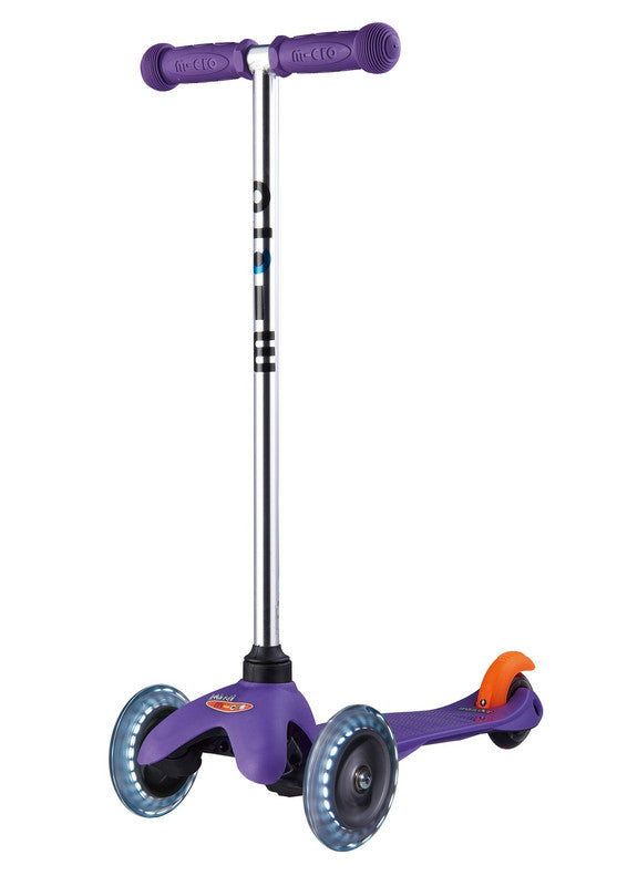 Micro Mini Classic Scooter with LED Wheels - Purple - Laadlee