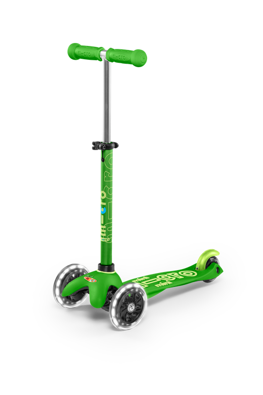 Micro Mini Deluxe Scooter with LED Wheels - Green - Laadlee