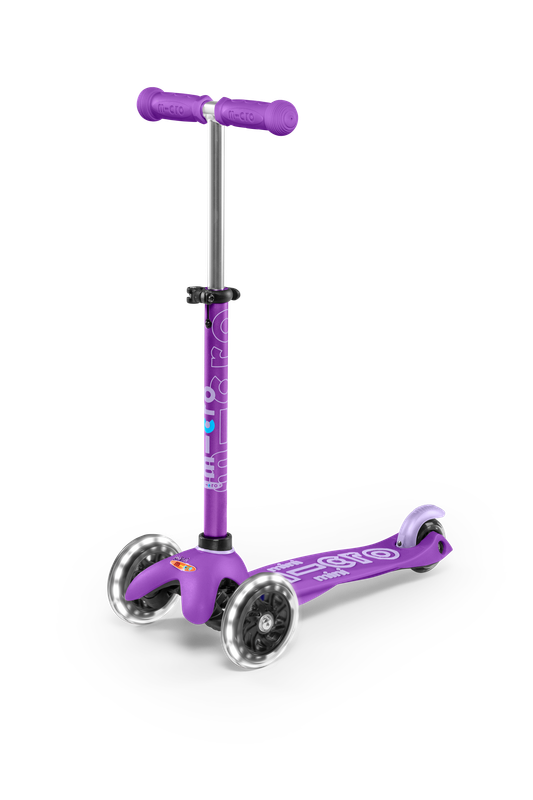 Micro Mini Deluxe Scooter with LED Wheels - Purple - Laadlee