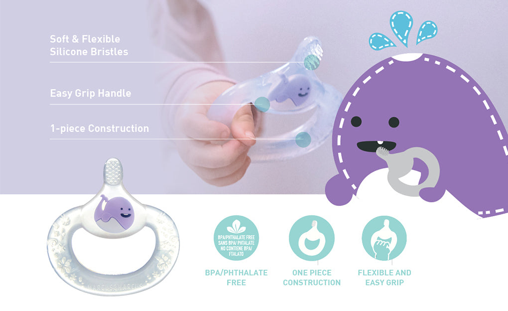 Marcus & Marcus - Silicone Baby Teething Toothbrush - Willo - Laadlee