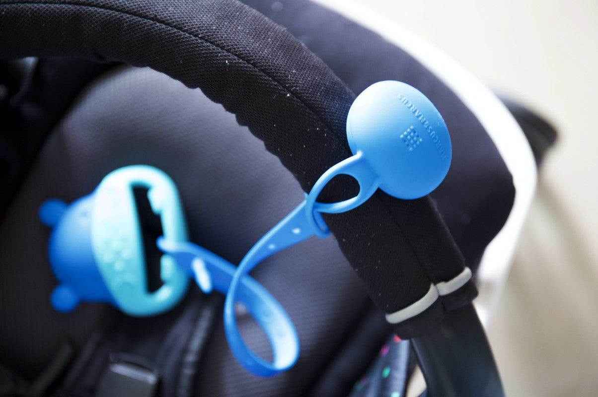 Marcus & Marcus - Silicone Flip N'Strap Pacifier Holder - Blue - Laadlee