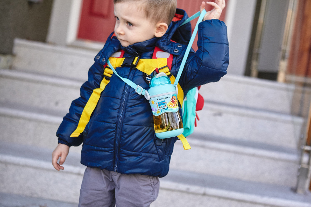 Marcus & Marcus - 2-Stage Tritan Straw Bottle - 350ml - Blue - Laadlee