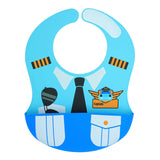 Marcus & Marcus - Wide Coverage Silicone Bib - Little Pilot - Lucas - Laadlee