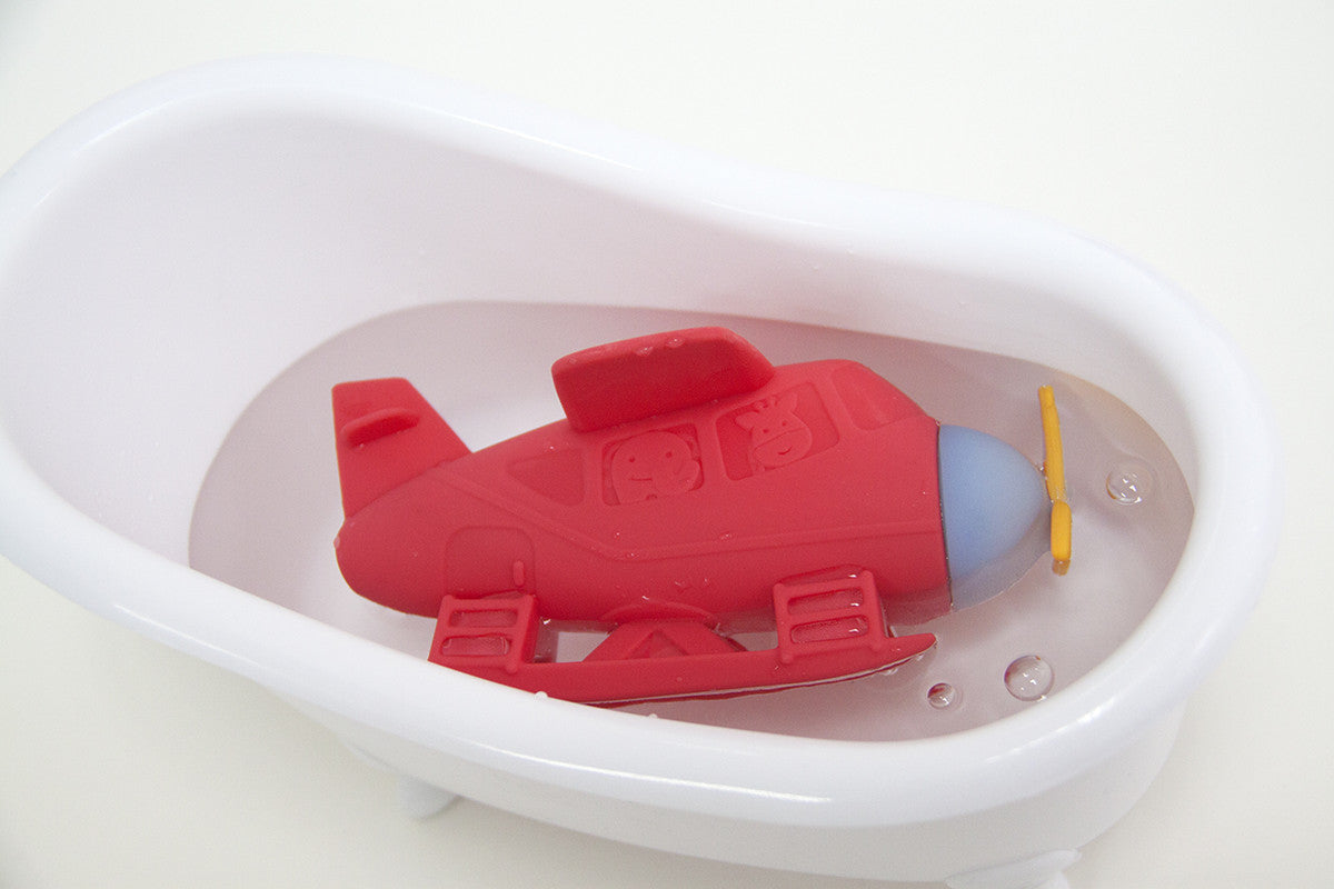 Marcus & Marcus - Silicone Colour Changing Bath Toy - Seaplane Squirt - Laadlee