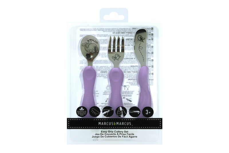 Marcus & Marcus - Silicone and Stainless Steel Easy Grip Cutlery Set - Willo - Laadlee