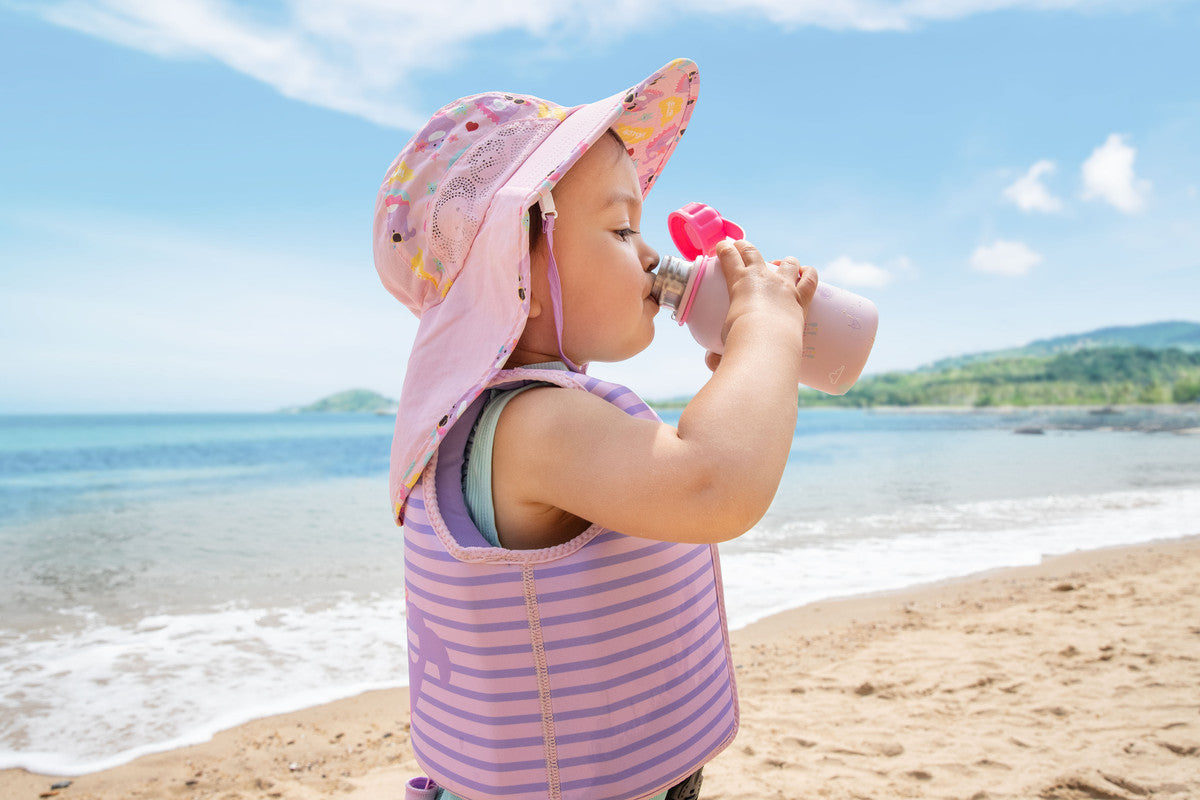 Marcus & Marcus - Stainless Steel Double Wall Vacuum Insulated Water Bottle - Rainbow - Pink - 350 ml - Laadlee