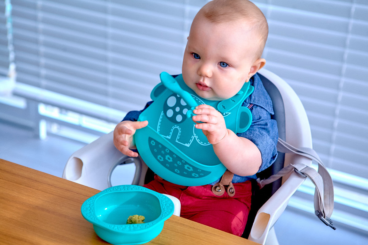 Marcus & Marcus - Silicone Baby Feeding Set - Ollie - Laadlee