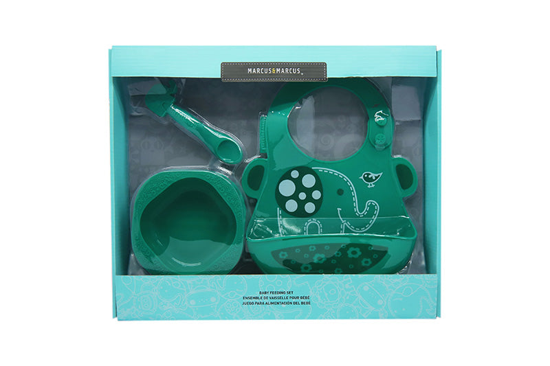 Marcus & Marcus - Silicone Baby Feeding Set - Ollie - Laadlee