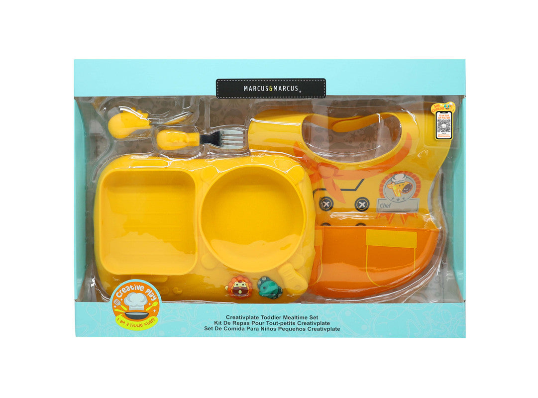 Marcus & Marcus - Silicone Creative Little Chef Meal Time Set - Lola - Laadlee