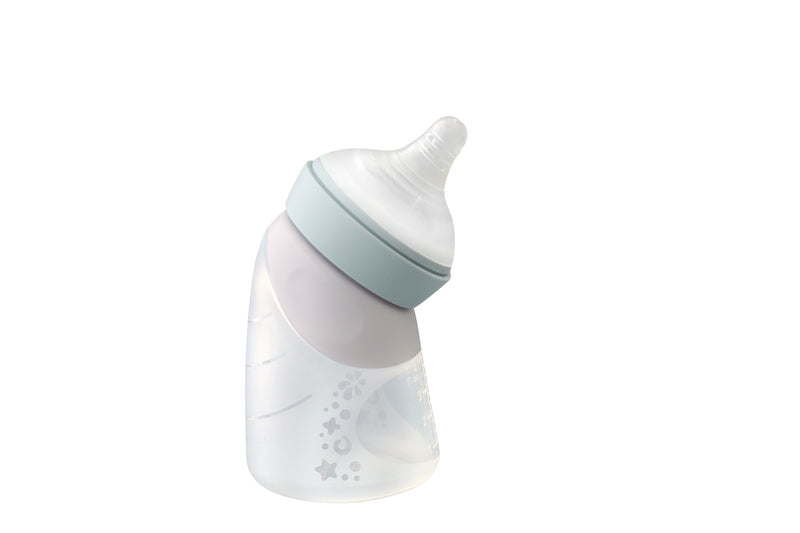 Marcus & Marcus - 2 in 1 Silicone Breast Pump & Angled Feeding Bottle Set - Mint - Laadlee