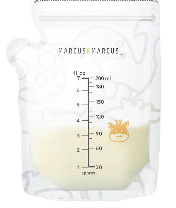 Marcus & Marcus - Breast Milk Storage Bag Temperature sensing- 200ml - Pack of 50 pcs - Laadlee