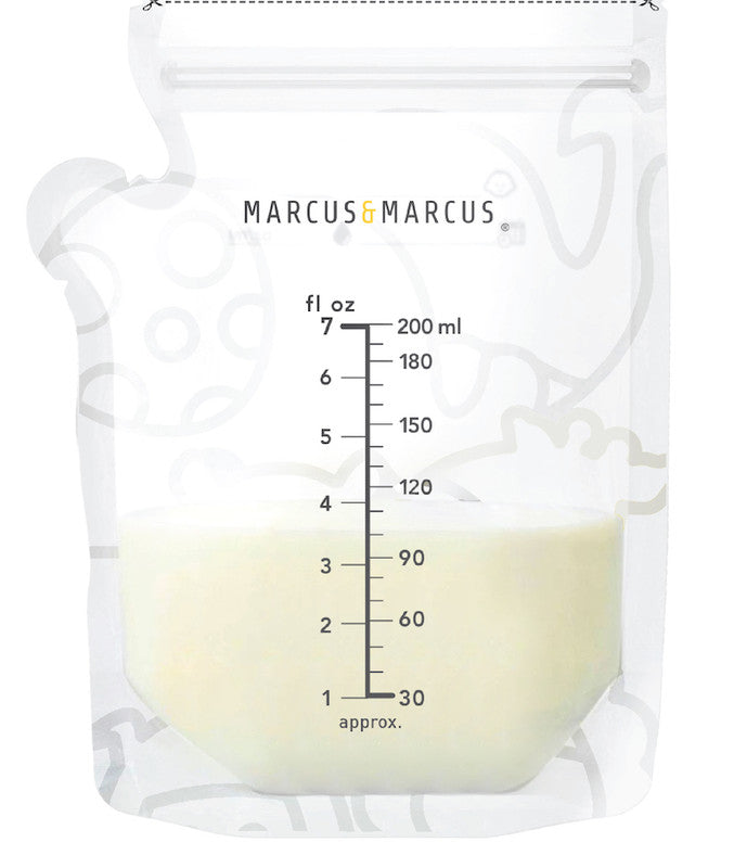 Marcus & Marcus - Breast Milk Storage Bag Temperature sensing- 200ml - Pack of 50 pcs - Laadlee