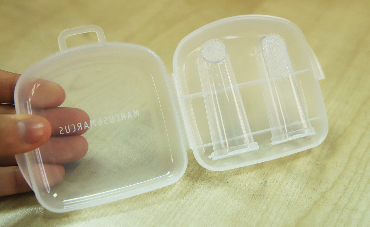 Marcus & Marcus - Finger Toothbrush and Gum Massager Set with Storage Case - Laadlee