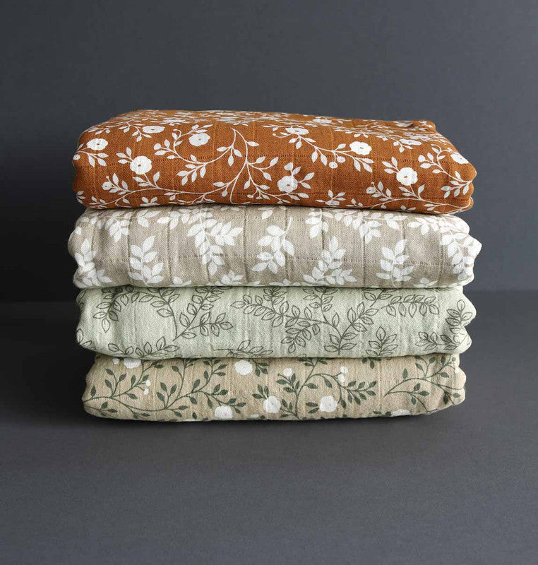 A Little Lovely Company Muslin Cloth XL - Blossom - Caramel - Laadlee