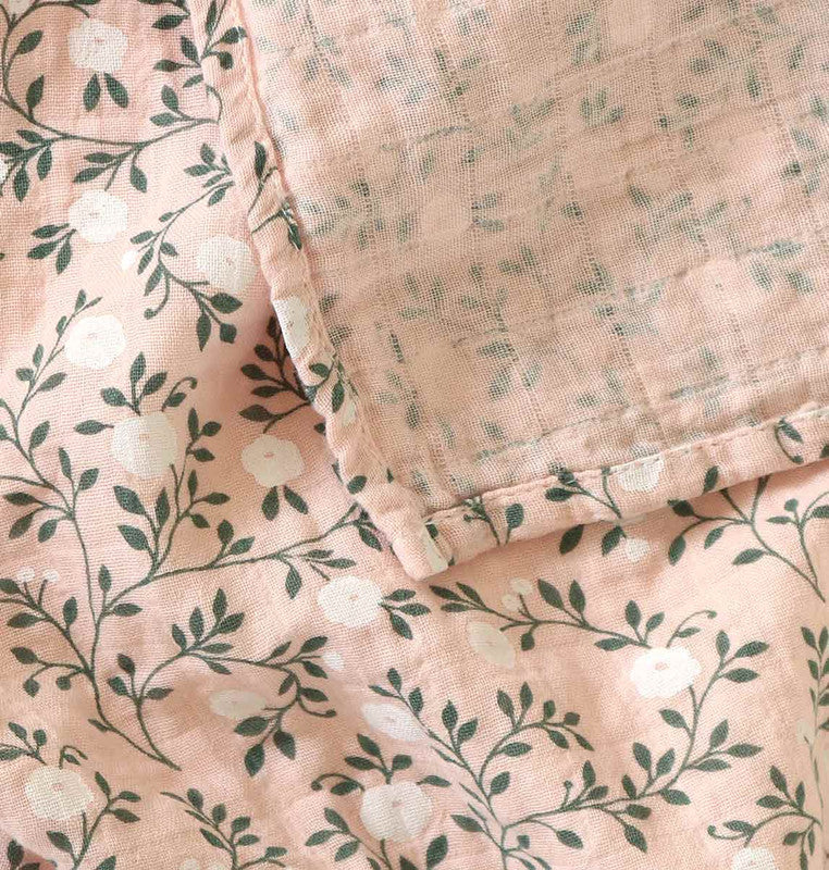 A Little Lovely Company Muslin Cloth Set of 2 - Blossom - Dusty Pink - Laadlee