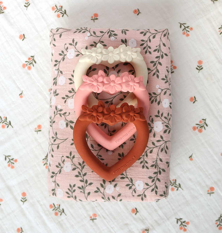 A Little Lovely Company Muslin Cloth XL - Blossom - Dusty Pink - Laadlee