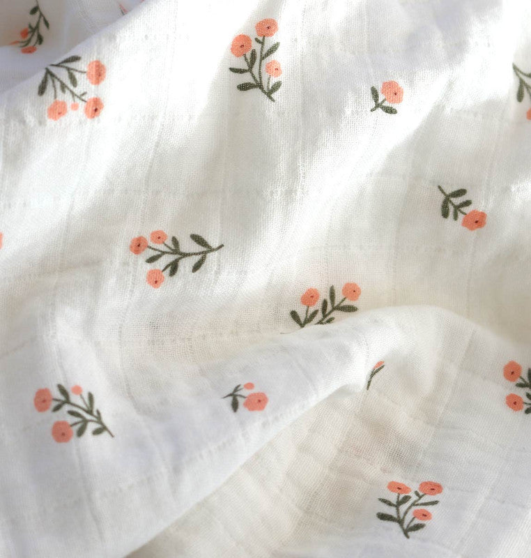 A Little Lovely Company Muslin Cloth Set of 2 - Little Flowers - Laadlee