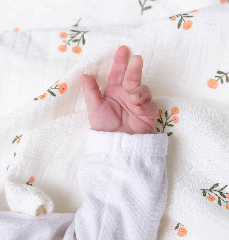 A Little Lovely Company Muslin Cloth Set of 2 - Little Flowers - Laadlee