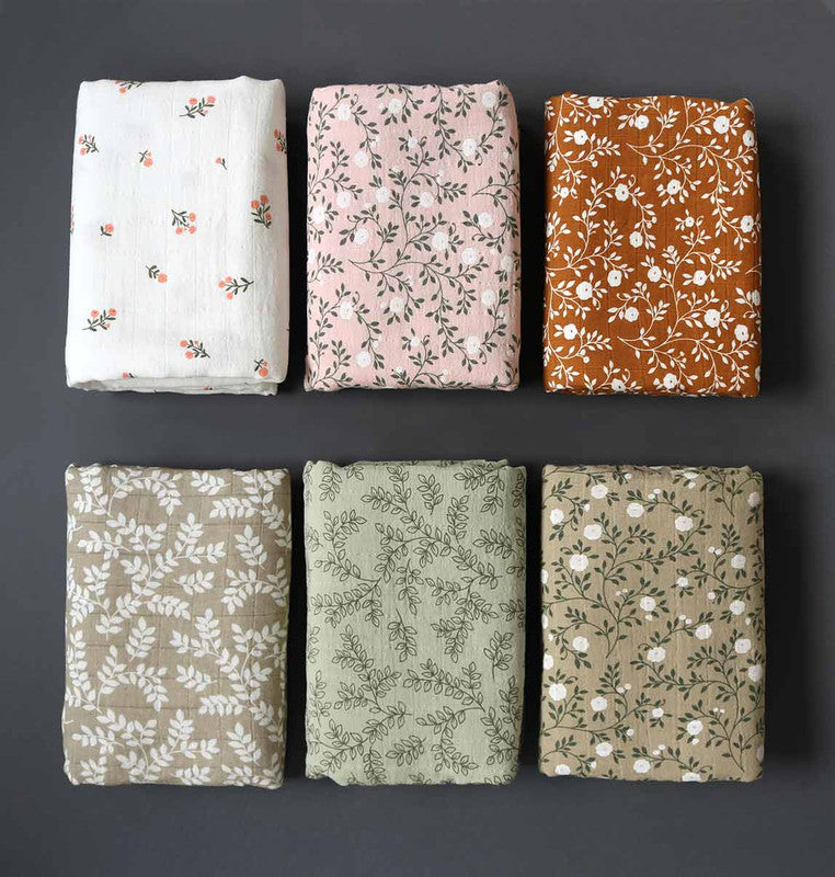 A Little Lovely Company Muslin Cloth XL - Little Flowers - Laadlee