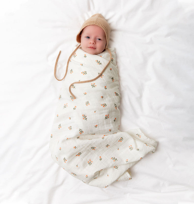 A Little Lovely Company Muslin Cloth XL - Little Flowers - Laadlee