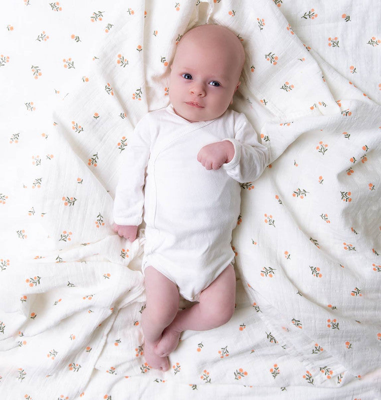 A Little Lovely Company Muslin Cloth XL - Little Flowers - Laadlee