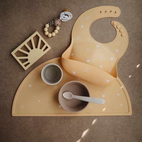 Mushie Silicone Mat Sun Orange - Laadlee