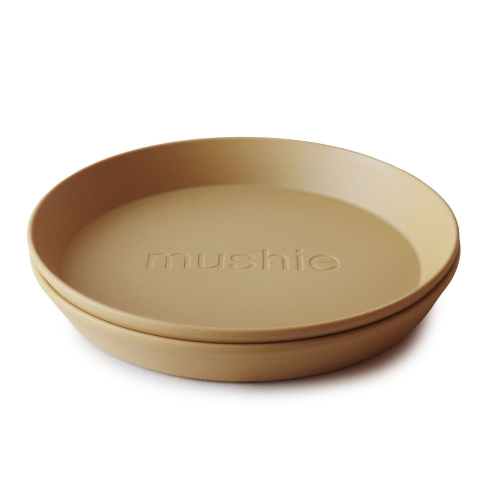 Mushie Dinner Plate Round Mustard - Laadlee