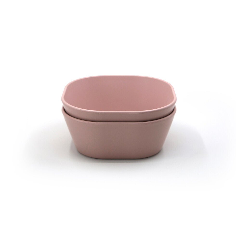 Mushie Dinner Bowl Square Blush - Laadlee