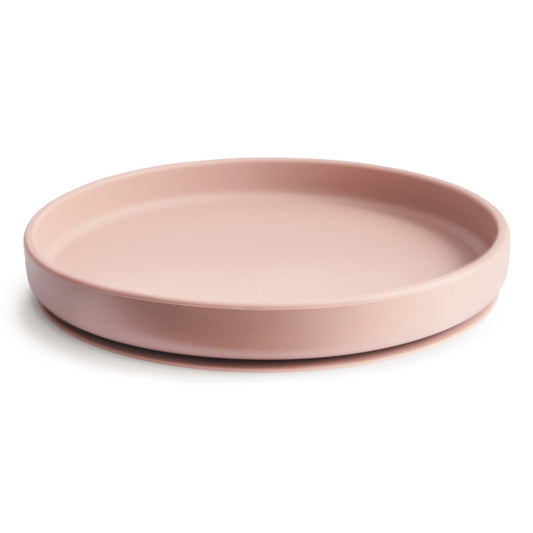 Mushie Classic Silicone Suction Plate Blush - Laadlee