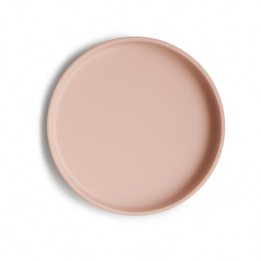 Mushie Classic Silicone Suction Plate Blush - Laadlee