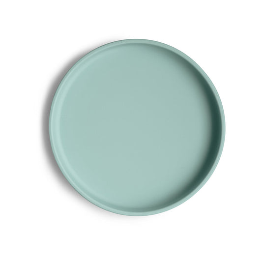 Mushie Classic Silicone Suction Plate Cambridge Blue - Laadlee