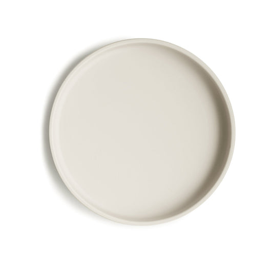 Mushie Classic Silicone Suction Plate Ivory - Laadlee