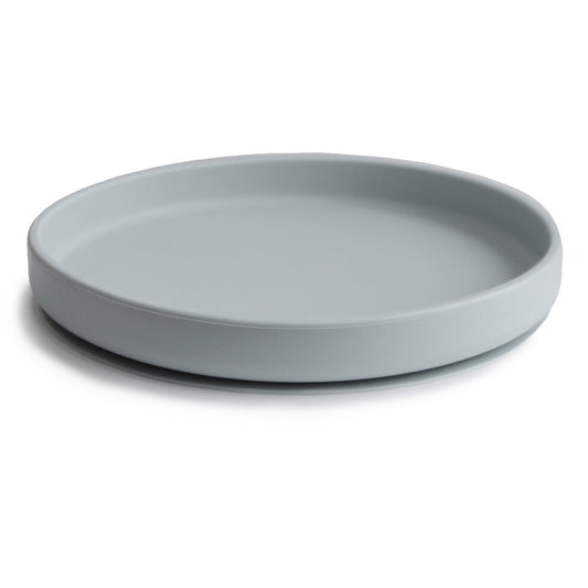 Mushie Classic Silicone Suction Plate Stone - Laadlee