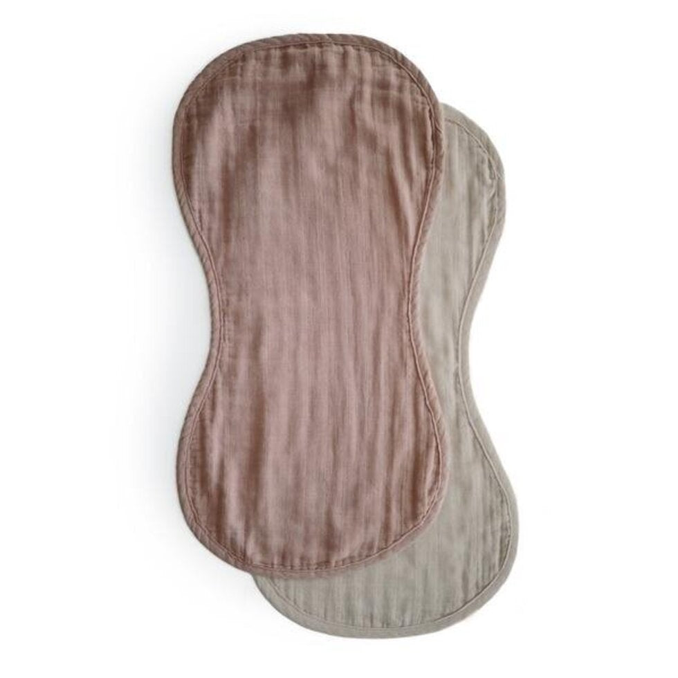 Mushie Burp Cloth Natural/Fog - Laadlee